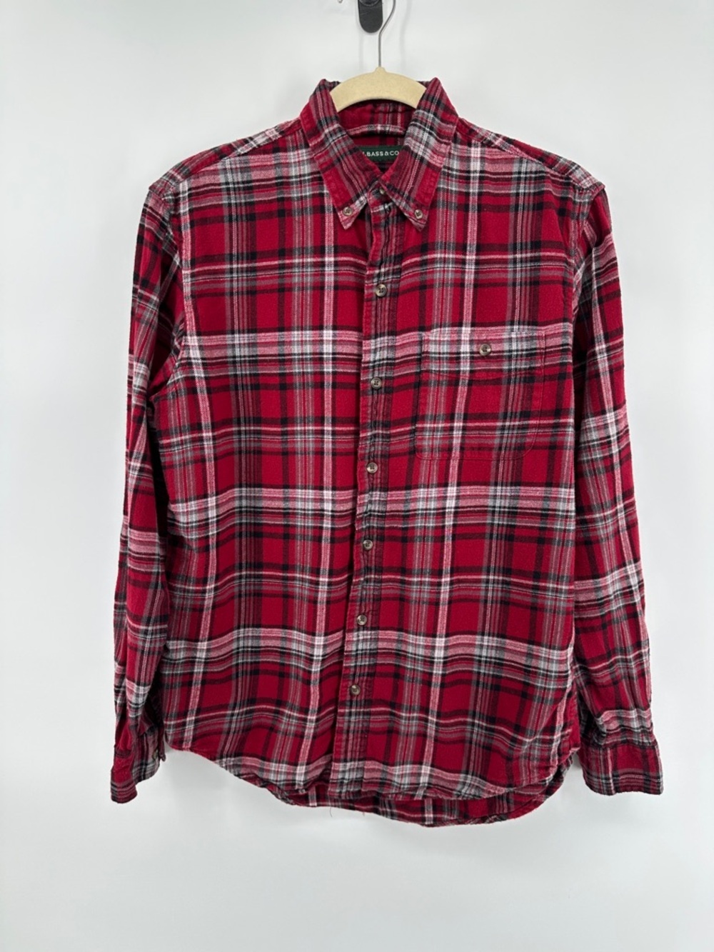 G.H.Bass&Co VTG Outdoorsy Cabincore Grunge HeritageRed Plaid Button-Up Shirt SzS